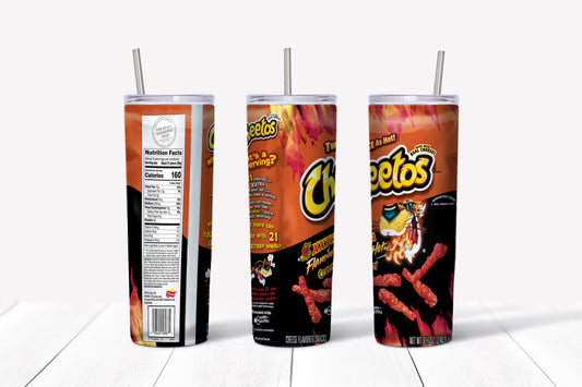 FLAMING HOT SNACKS XXXL 20 OZ TUMBLER!