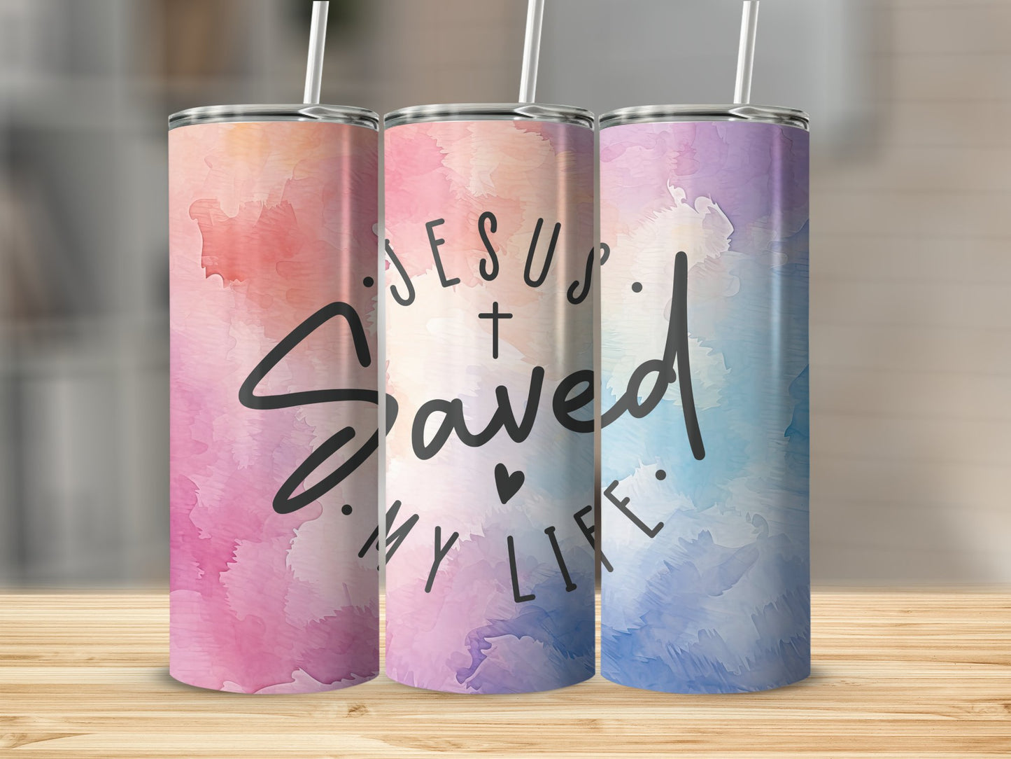 Jesus Saved My Life 20 oz Straight Tumbler