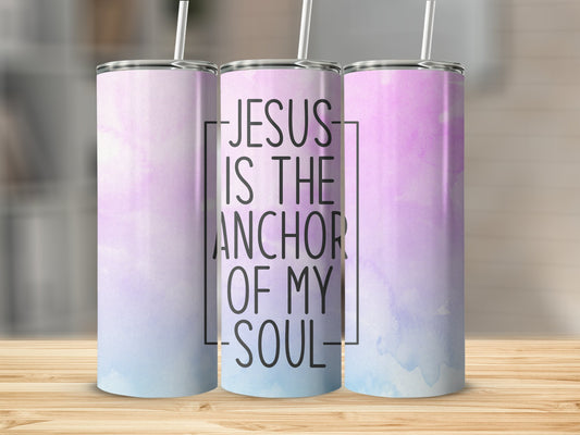 Jesus Is The Anchor 20 oz Straight Tumbler