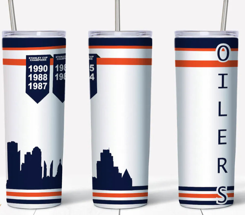EDMONTON OILERS 20 OZ STAINLESS STEEL TUMBLER