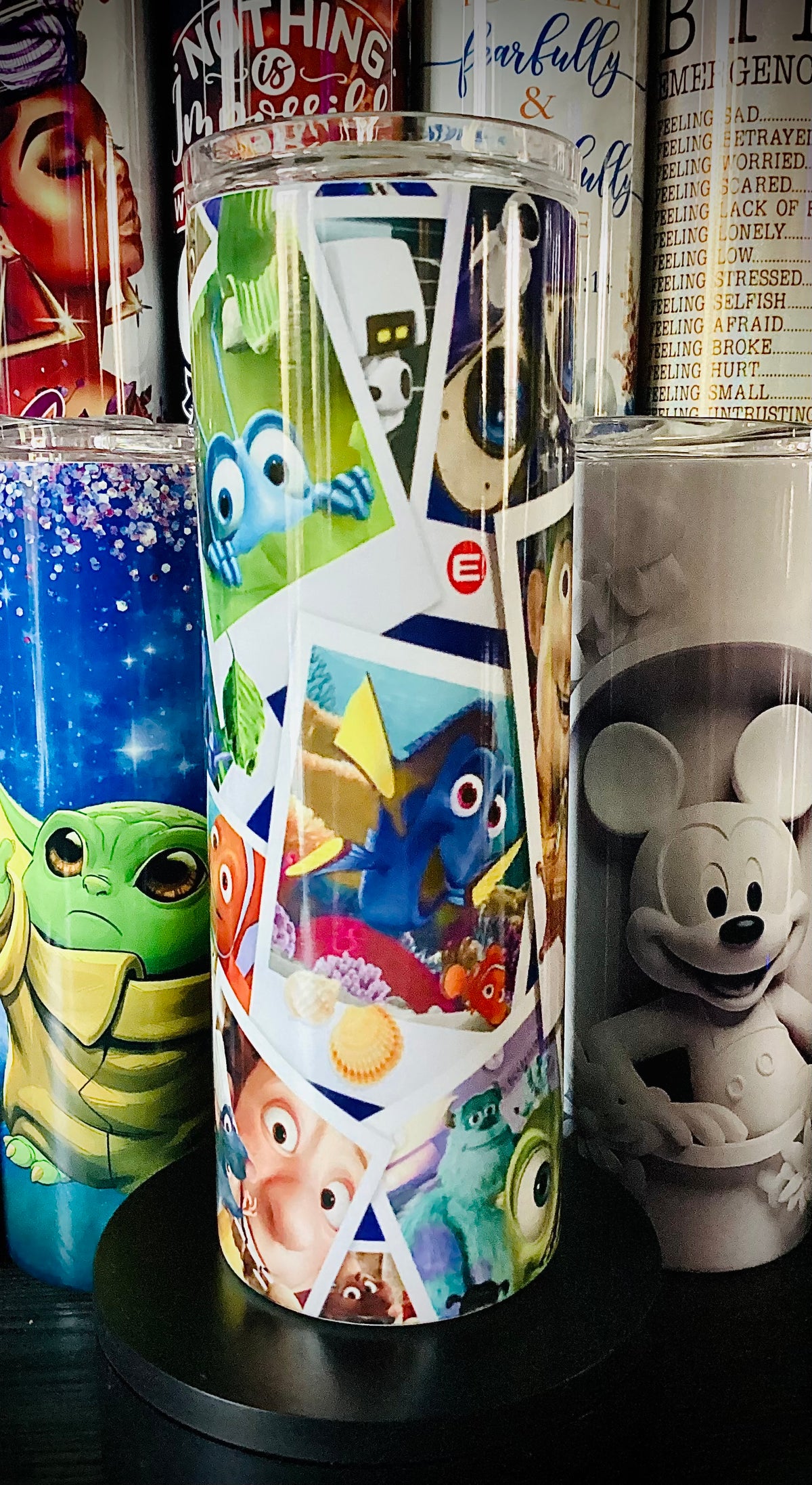 SUBLIMATION (HEAT PRESSED) TUMBLER!  CHOOSE YOUR TUMBLER LIVE FROM 40+ PREMADE DESIGNS!