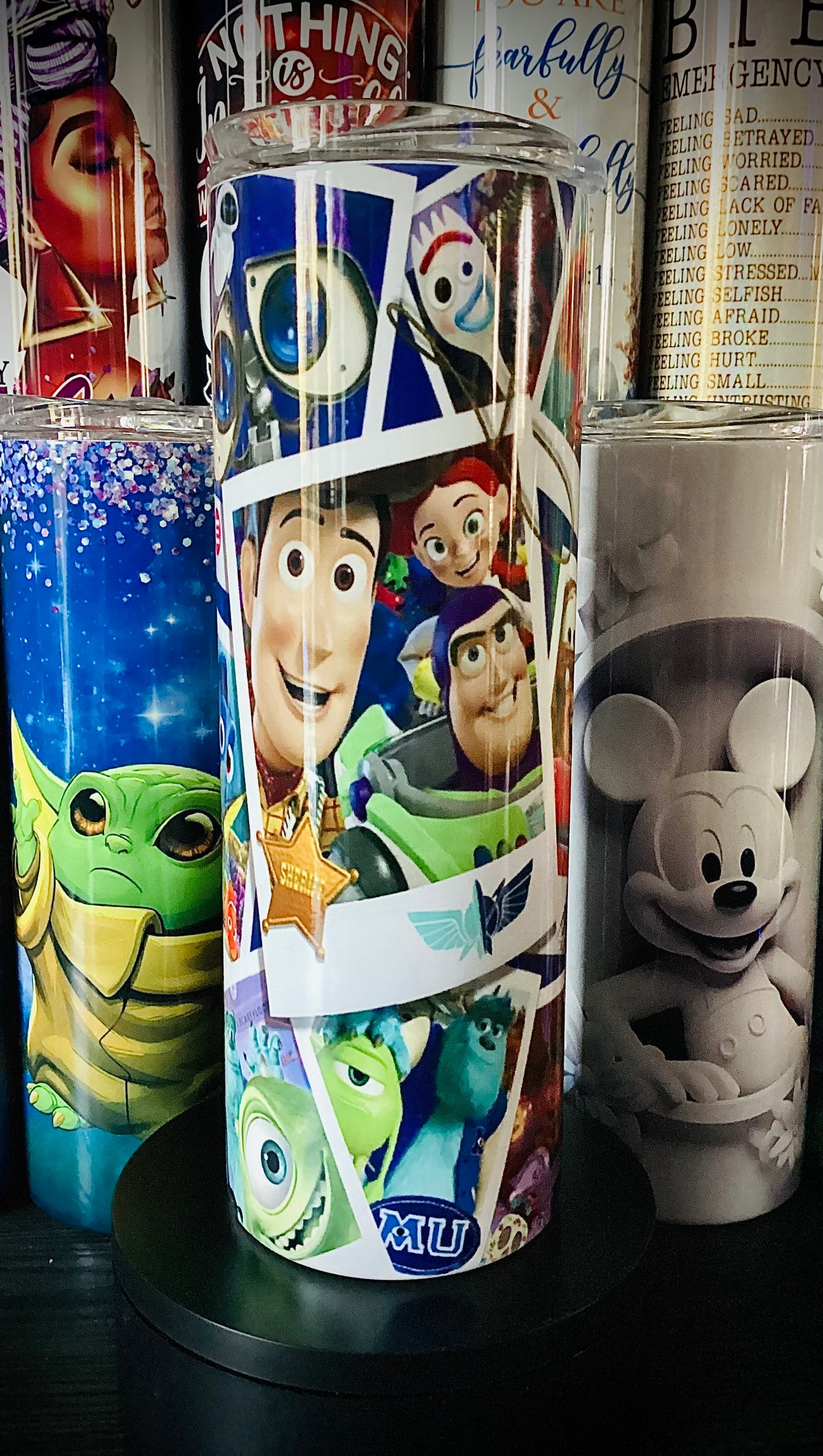 SUBLIMATION (HEAT PRESSED) TUMBLER!  CHOOSE YOUR TUMBLER LIVE FROM 40+ PREMADE DESIGNS!