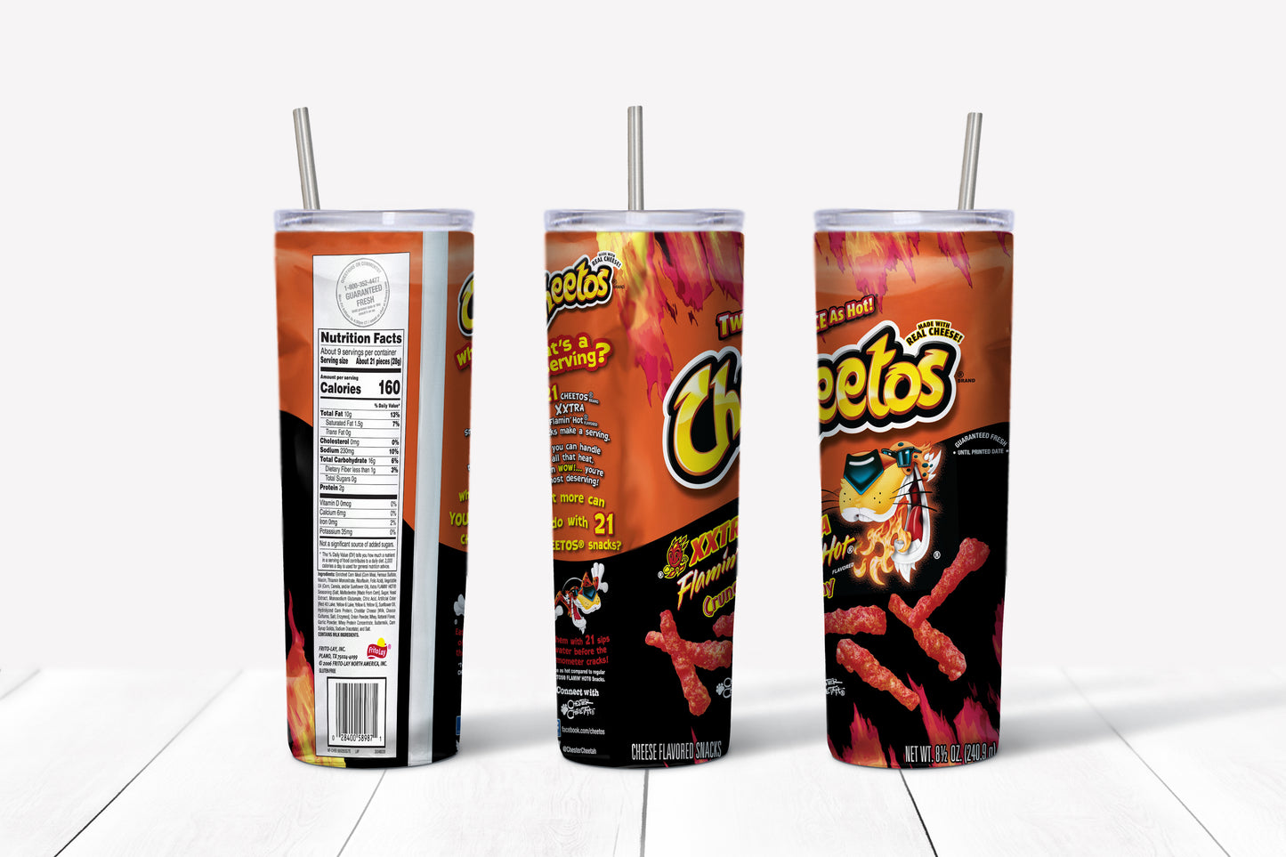 FLAMING HOT SNACKS XXXL 20 OZ TUMBLER!