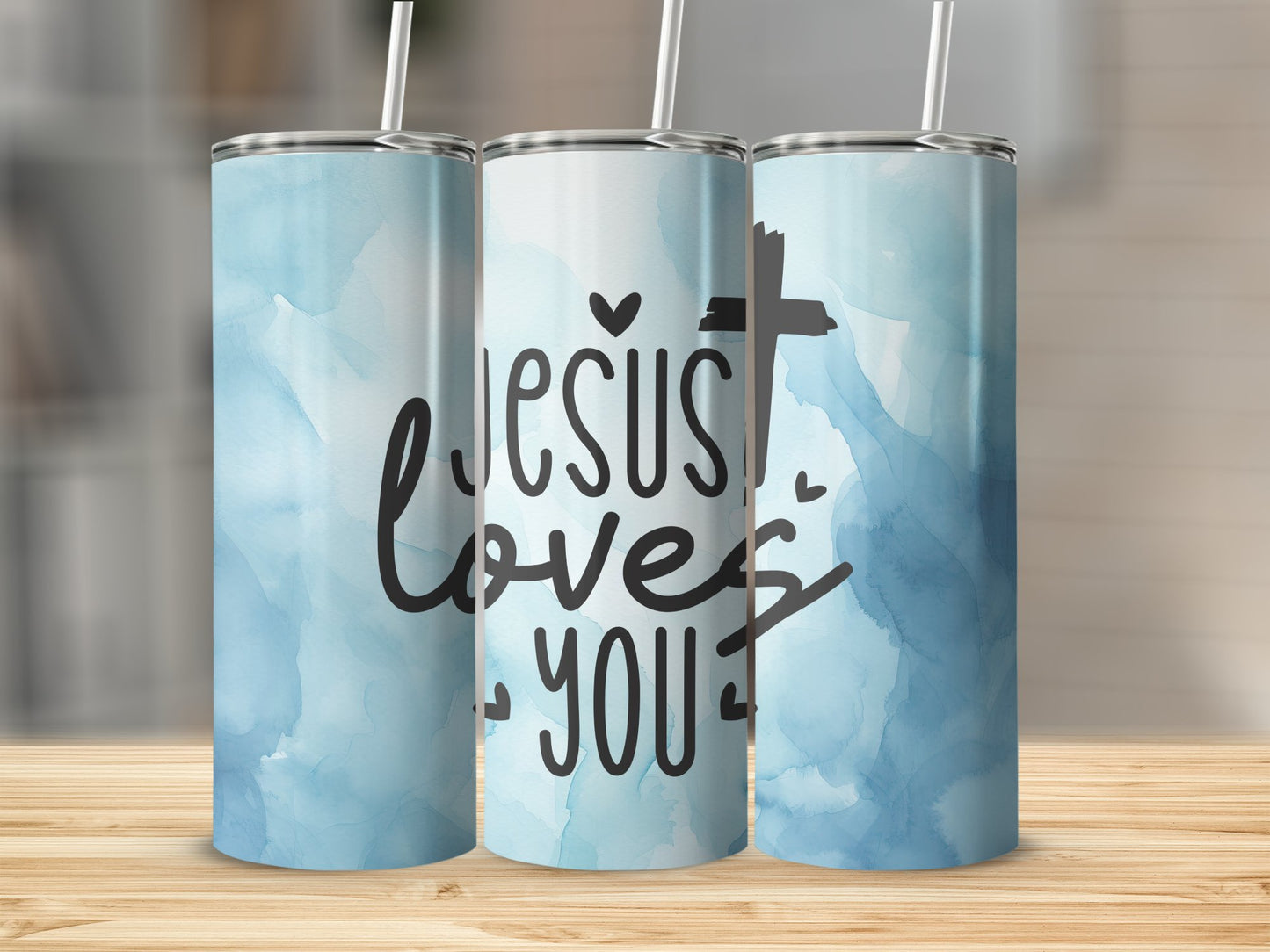 Jesus Loves You 20 oz Straight Tumbler
