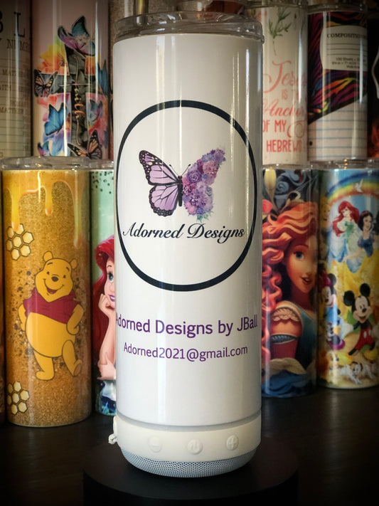 CHOOSE YOUR DESIGN 20 OZ. BLUETOOTH SPEAKER TUMBLER!