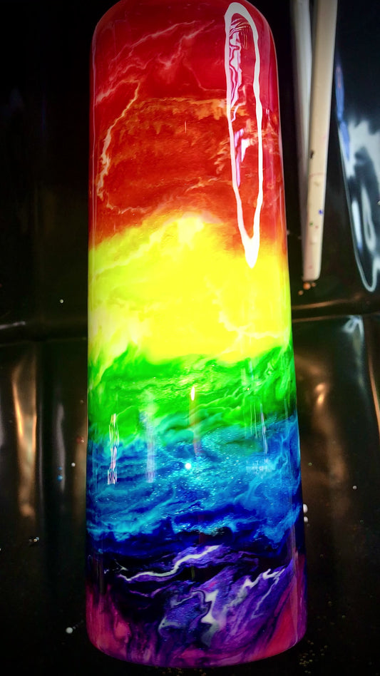 DE COLORES EPOXY RAINBOW TUMBLER!
